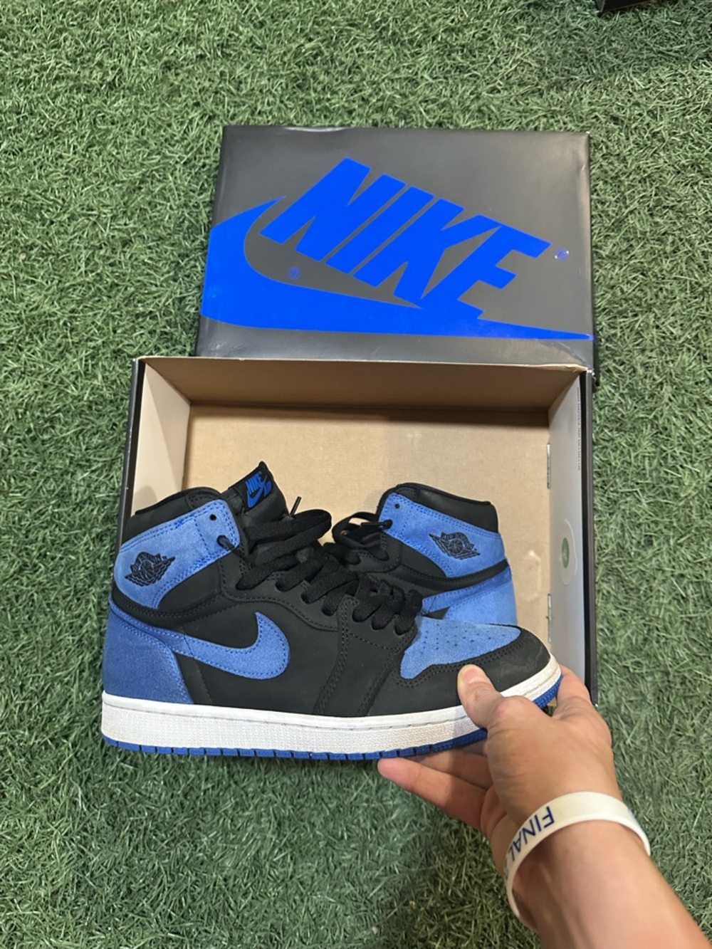 Nike Air Jordan 1 High Royal Reimagine Black and Blue Suede